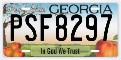 GA license plate PSF8297