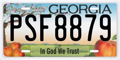 GA license plate PSF8879