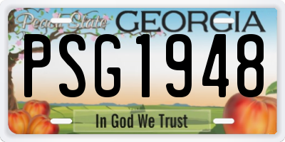 GA license plate PSG1948