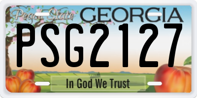 GA license plate PSG2127
