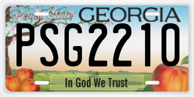 GA license plate PSG2210