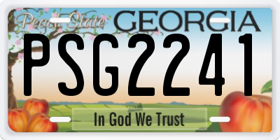 GA license plate PSG2241