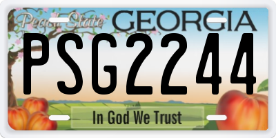 GA license plate PSG2244