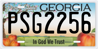 GA license plate PSG2256