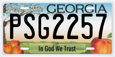 GA license plate PSG2257