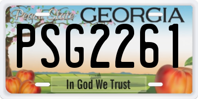 GA license plate PSG2261
