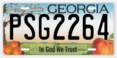 GA license plate PSG2264