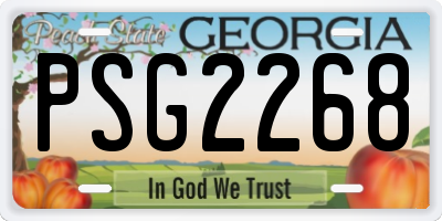 GA license plate PSG2268