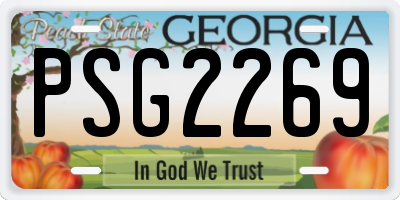 GA license plate PSG2269
