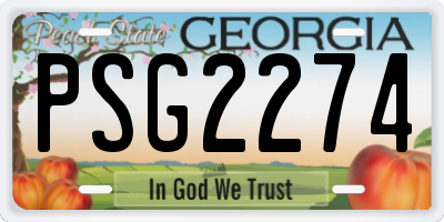 GA license plate PSG2274