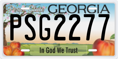 GA license plate PSG2277