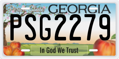 GA license plate PSG2279