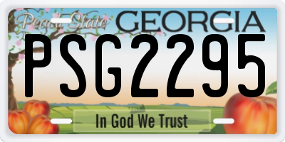 GA license plate PSG2295
