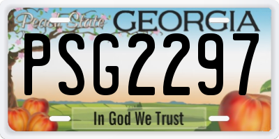 GA license plate PSG2297