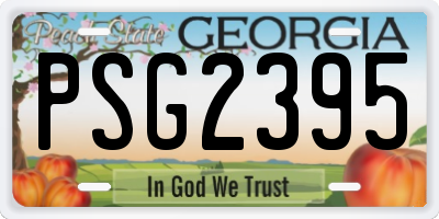 GA license plate PSG2395