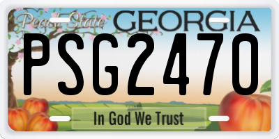 GA license plate PSG2470