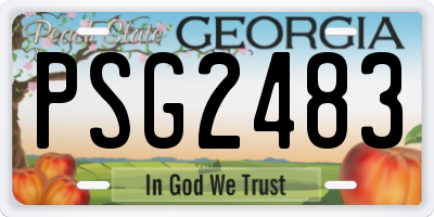 GA license plate PSG2483