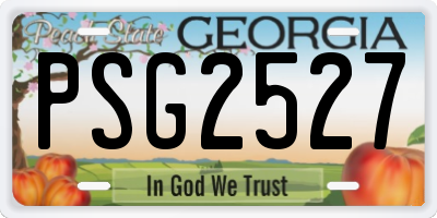GA license plate PSG2527
