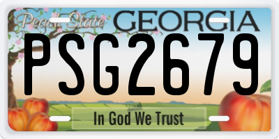 GA license plate PSG2679