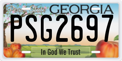 GA license plate PSG2697