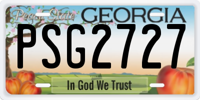 GA license plate PSG2727
