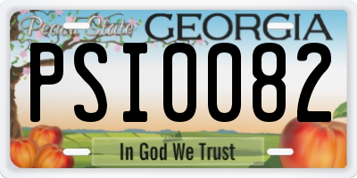 GA license plate PSI0082