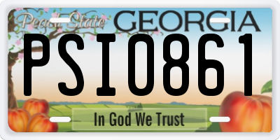 GA license plate PSI0861