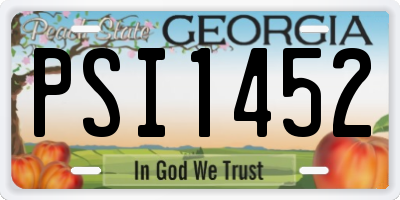 GA license plate PSI1452