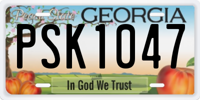 GA license plate PSK1047