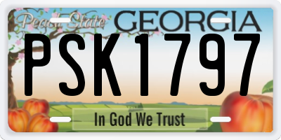 GA license plate PSK1797