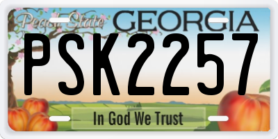 GA license plate PSK2257