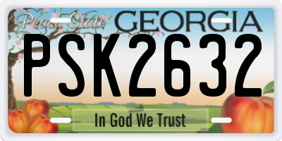 GA license plate PSK2632