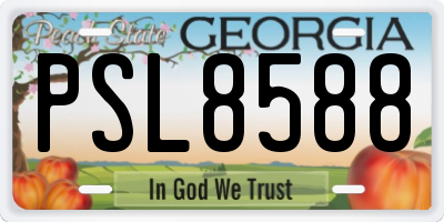 GA license plate PSL8588