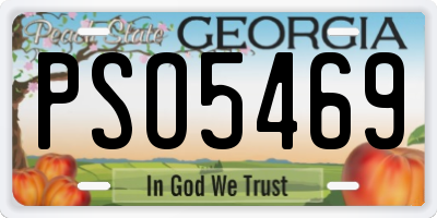 GA license plate PSO5469