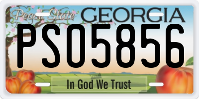 GA license plate PSO5856