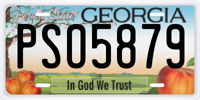 GA license plate PSO5879