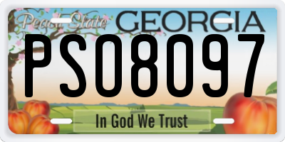 GA license plate PSO8097