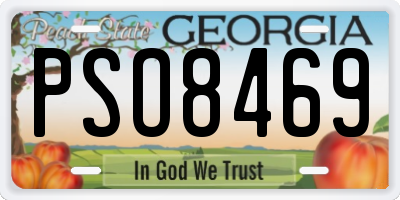 GA license plate PSO8469