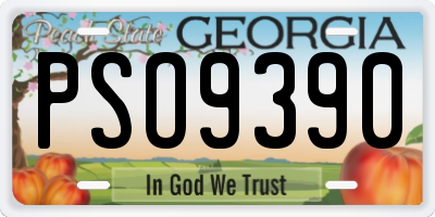 GA license plate PSO9390