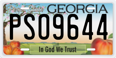 GA license plate PSO9644