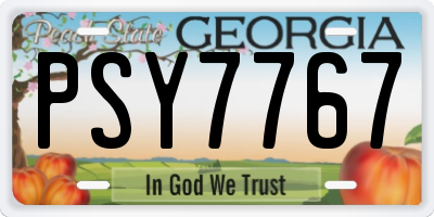 GA license plate PSY7767