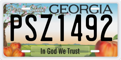 GA license plate PSZ1492