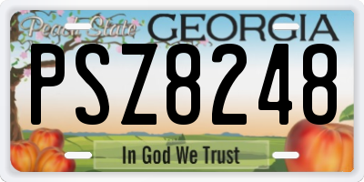 GA license plate PSZ8248