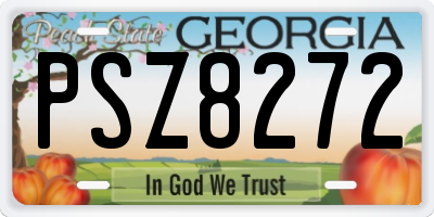 GA license plate PSZ8272