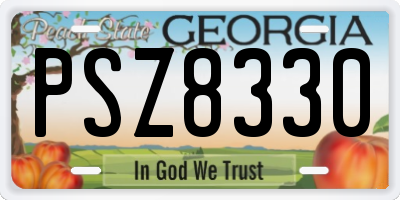 GA license plate PSZ8330