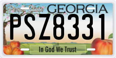 GA license plate PSZ8331