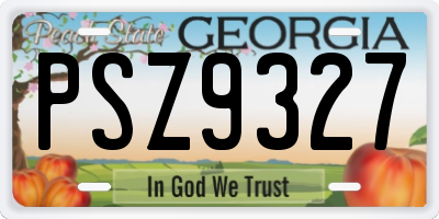 GA license plate PSZ9327