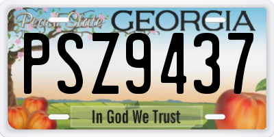 GA license plate PSZ9437