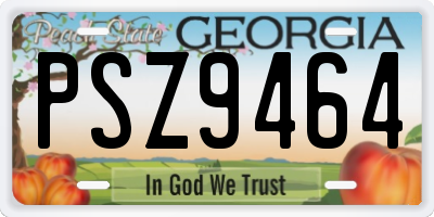 GA license plate PSZ9464