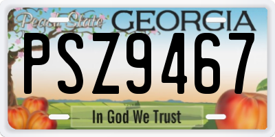 GA license plate PSZ9467